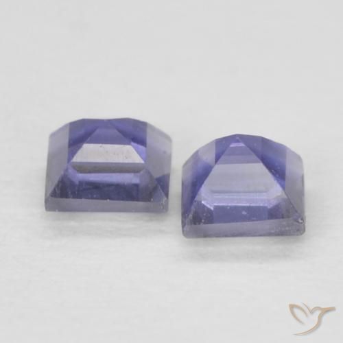 0.18 ct natürliche dunkelblau Iolith-Edelsteine, Quadrat, VS