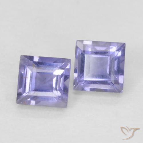 0.19 ct natürliche Silberblau Iolith-Edelsteine, Quadrat, VS