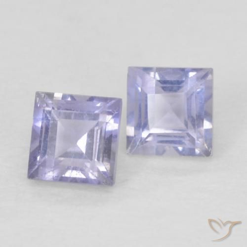 0.20 ct natürliche Hellviolettes Blau Iolith-Edelsteine, Quadrat, VS