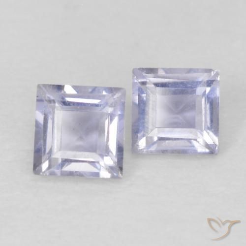 0.18 ct natürliche Helles Himmelblau Iolith-Edelsteine, Quadrat, VS