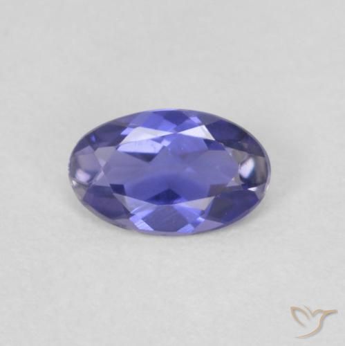 0.14ct Natürlicher Dunkles bläuliches Lila Iolith, Oval, VVS