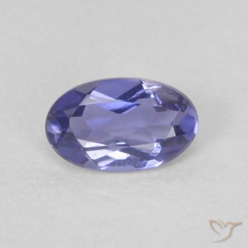 0.16ct Natürlicher Dunkles bläuliches Lila Iolith, Oval, VVS