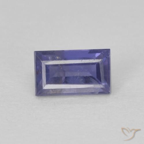 0.33ct Natürlicher Mittelviolett Iolith, Baguette, VS-SI