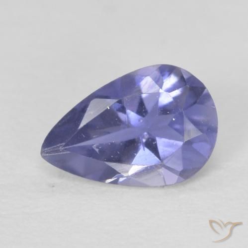 0.33ct Natürlicher Silberblau Iolith, Birnenform, VS