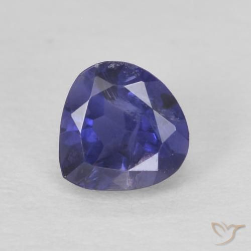 0.28ct Natürlicher dunkelblau Iolith, Birnenform, VS
