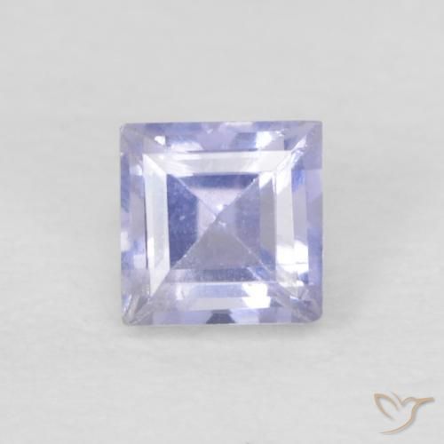 0.15ct Natürlicher blassviolett Iolith, Quadrat, VVS-VS
