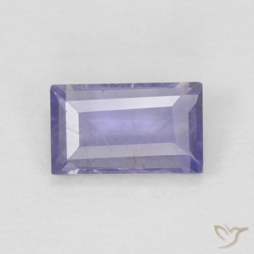 0.24ct Natürlicher Dunkles bläuliches Lila Iolith, Baguette, VS