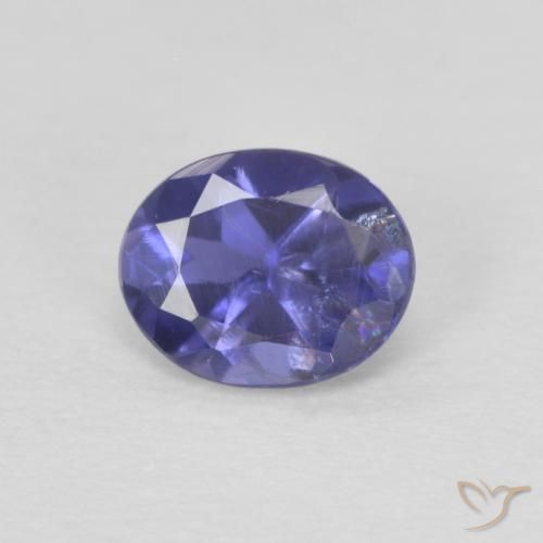 0.30ct Natürlicher tieflila Iolith, Oval, VS-SI