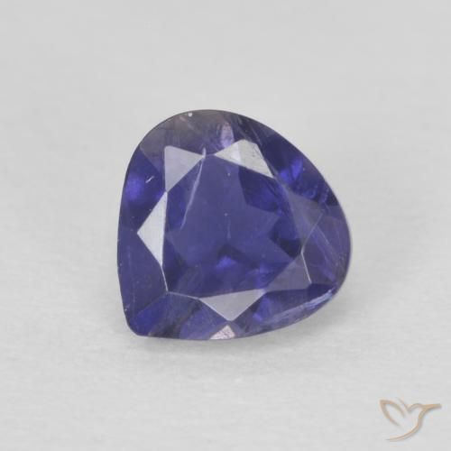 0.37ct Natürlicher tiefblau Iolith, Birnenform, VS