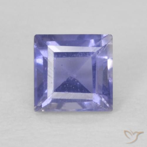 0.14ct Natürlicher Silberblau Iolith, Quadrat, VS