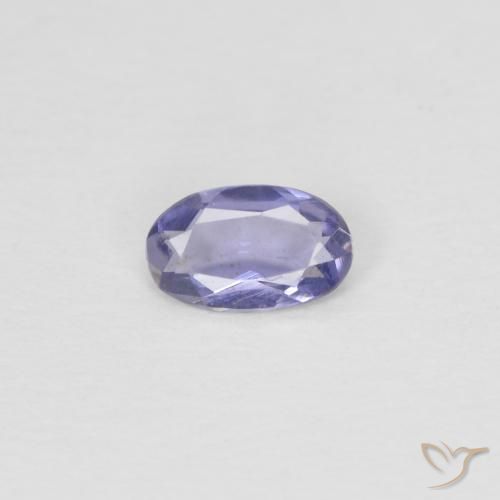 0.13ct Natürlicher Dunkles bläuliches Lila Iolith, Oval, VS
