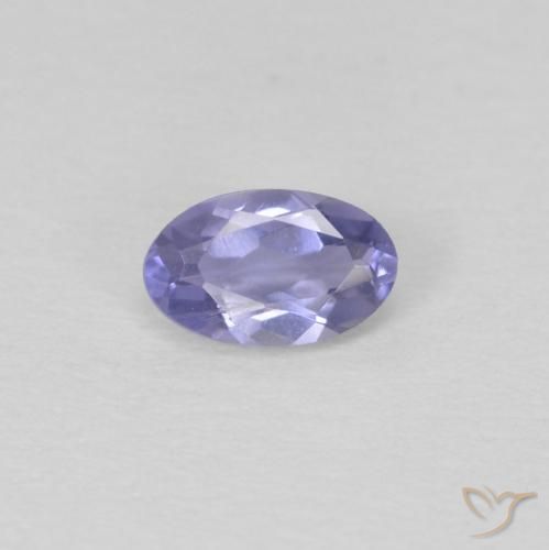 0.21ct Natürlicher Dunkles bläuliches Lila Iolith, Oval, VS