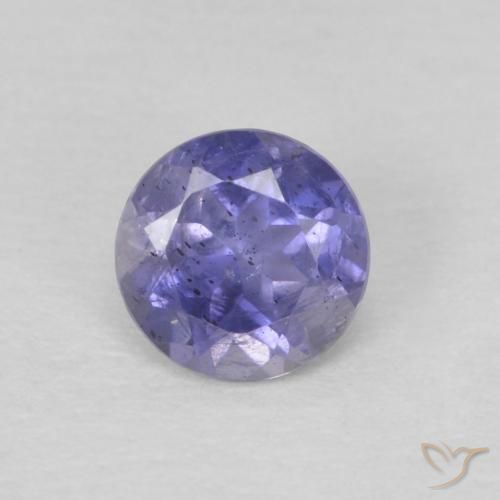 0.25ct Natürlicher Dunkles bläuliches Lila Iolith, Runden, VS