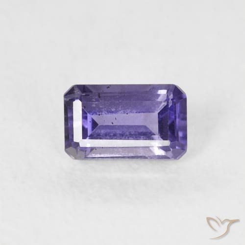 0.31ct Natürlicher Mittelviolett Iolith, Smaragdschliff, VS-SI