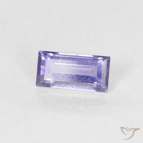 9,17 ctw natürlicher Mittelhelles Violett Iolith, Baguette, VS-SI