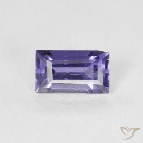 0.24ct Natürlicher dunkelviolett Iolith, Baguette, VS-SI