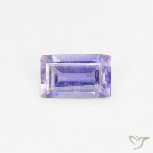 0.18ct Natürlicher Mittelhelles Violett Iolith, Baguette, VS