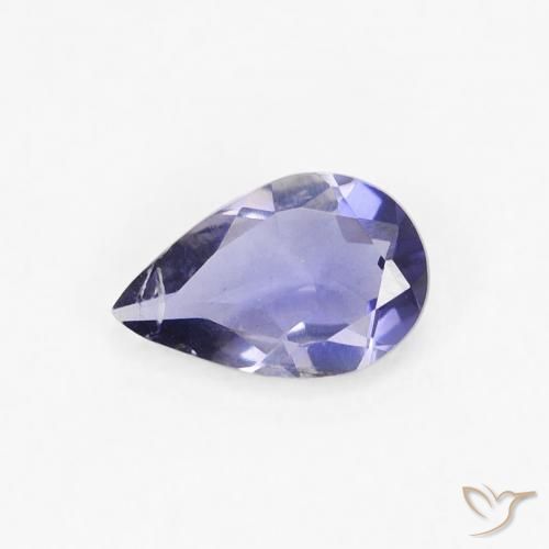 0.27ct Natürlicher Intensives Violettblau Iolith, Birnenform, VS