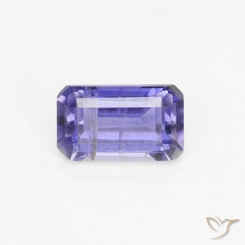 0.30ct Natürlicher Intensives Violettblau Iolith, Smaragdschliff, VS-SI