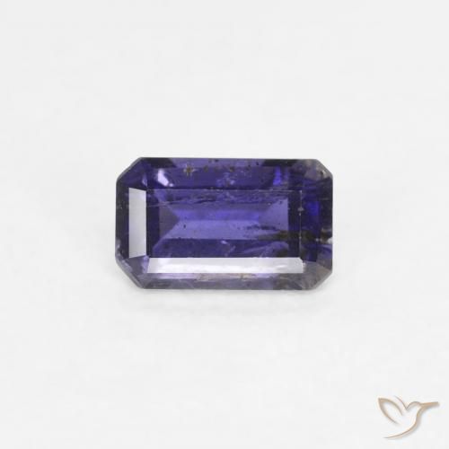 0.29ct Natürlicher dunkelviolett Iolith, Smaragdschliff, VS-SI