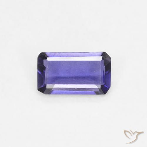 0.20ct Natürlicher tieflila Iolith, Smaragdschliff, VS