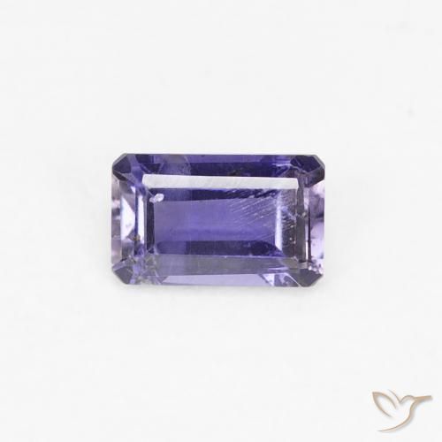 0.26ct Natürlicher dunkelviolett Iolith, Smaragdschliff, VS-SI