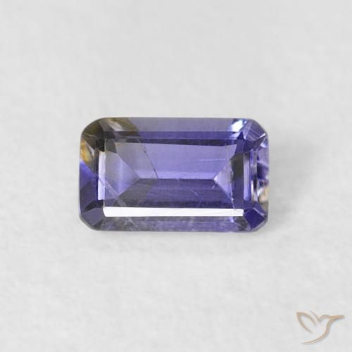 0.26ct Natürlicher Aubergine Veilchen Iolith, Smaragdschliff, VS