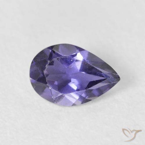 0.35ct Natürlicher Aubergine Veilchen Iolith, Birnenform, VS