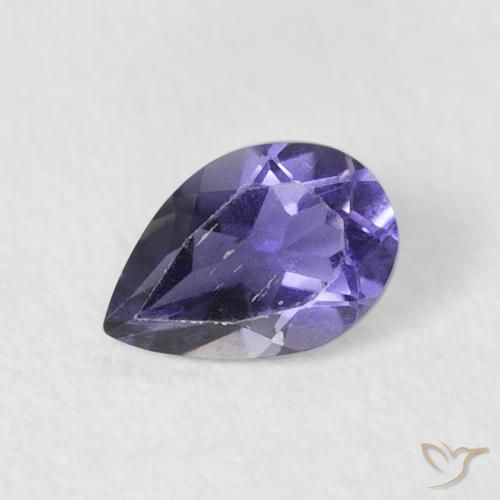 9,17 ctw natürlicher Aubergine Veilchen Iolith, Birnenform, VS