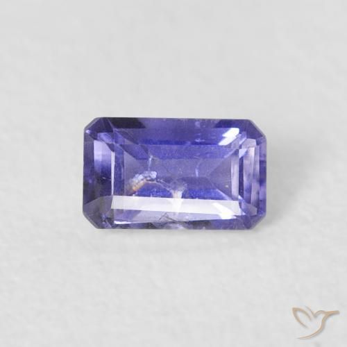0.27ct Natürlicher violett-blau Iolith, Smaragdschliff, VS-SI