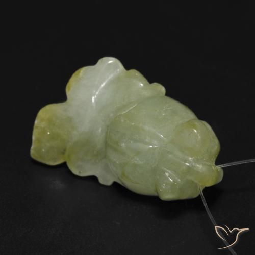 21.61ct Natürlicher Warmes Grün Jade, Fantasie, Lichtdurchlässig