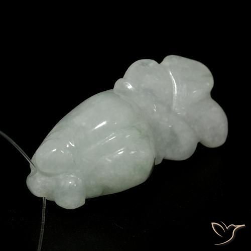 22.00ct Natürlicher Grau Grün Jade, Fantasie, Lichtdurchlässig