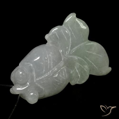 49.39ct Natürlicher Mittelgrün Jade, Fantasie, Lichtdurchlässig