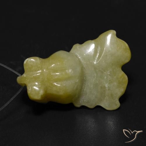 17.32ct Natürlicher hellgrün Jade, Fantasie, Lichtdurchlässig