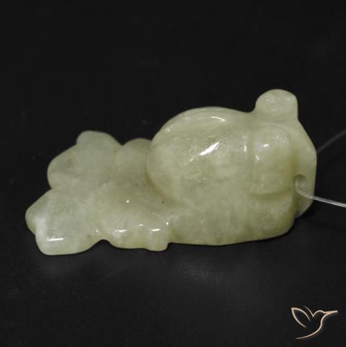 9,17 ctw natürlicher Olivgrün Jade, Fantasie, Lichtdurchlässig