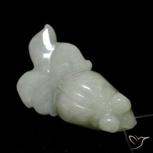 43.55ct Natürlicher Mittelgrün Jade, Fantasie, Lichtdurchlässig