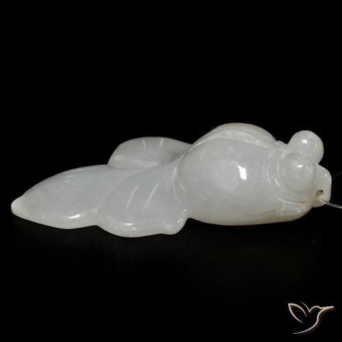 9,17 ctw natürlicher gräulich-weiß Jade, Fantasie, Lichtdurchlässig