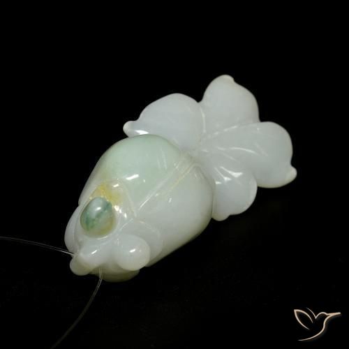 68.00ct Natürlicher Graugrün Jade, Fantasie, Lichtdurchlässig