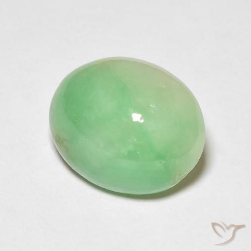 9,17 ctw natürlicher Warmes Grün Jade, Oval, Lichtundurchlässig