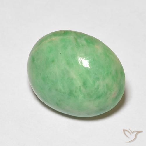 9,17 ctw natürlicher Warmes Grün Jade, Oval, Lichtundurchlässig