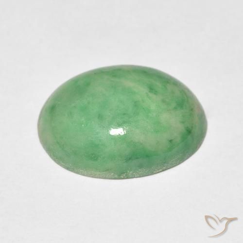 9,17 ctw natürlicher Warmes Grün Jade, Oval, Lichtundurchlässig