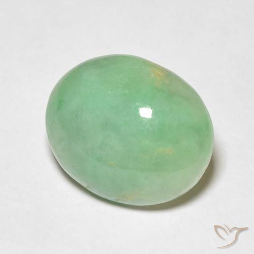 9,17 ctw natürlicher hellgrün Jade, Oval, Lichtundurchlässig