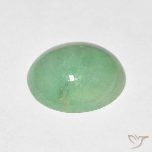 9,17 ctw natürlicher hellgrün Jade, Oval, Lichtundurchlässig