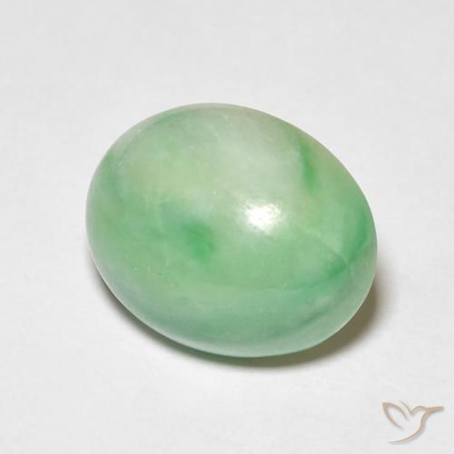 9,17 ctw natürlicher Warmes Grün Jade, Oval, Lichtundurchlässig