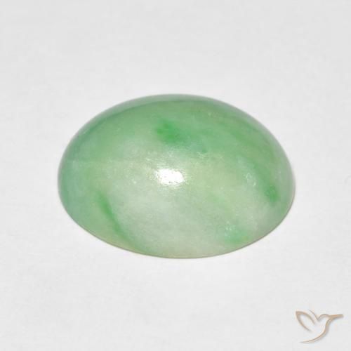 9,17 ctw natürlicher Warmes Grün Jade, Oval, Lichtundurchlässig
