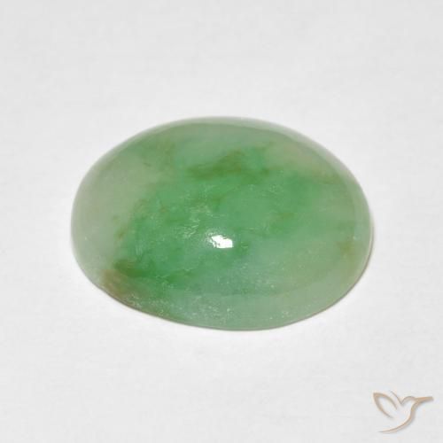 9,17 ctw natürlicher hellgrün Jade, Oval, Lichtundurchlässig