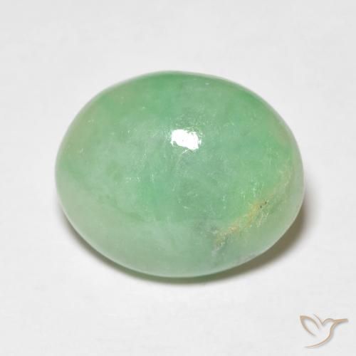 4.81ct Natürlicher hellgrün Jade, Oval, Lichtundurchlässig