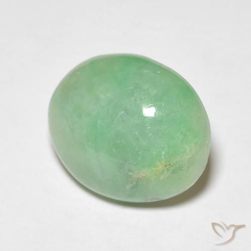9,17 ctw natürlicher hellgrün Jade, Oval, Lichtundurchlässig