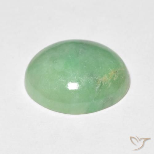 9,17 ctw natürlicher hellgrün Jade, Oval, Lichtundurchlässig
