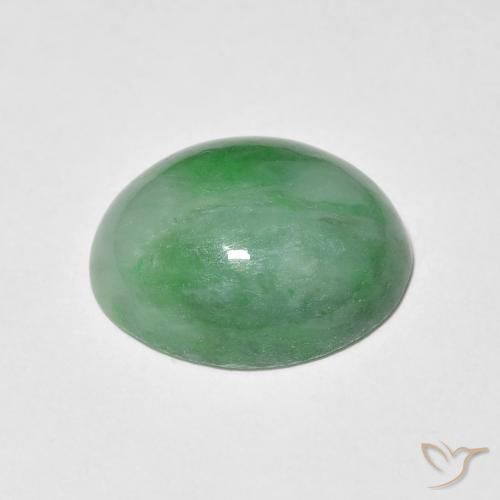 9,17 ctw natürlicher hellgrün Jade, Oval, Lichtundurchlässig